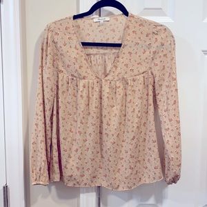 Madewell v-neck floral blouse